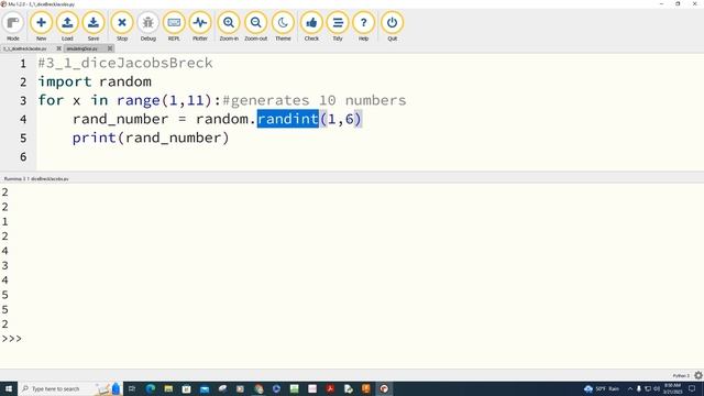 Random Dice Roll in Python смотреть онлайн