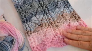 Ажурный узор спицами (для кардигана). Openwork pattern with knitting needles - very simple!
