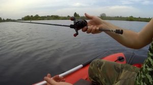 Браконьерское озеро.Опробывали новою лодку. Открылись по спиннингу.