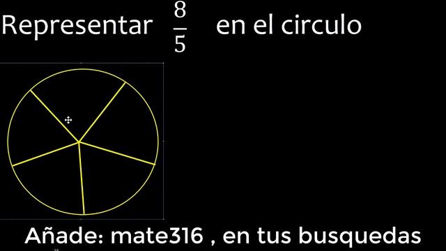 Representar 8/5 graficamente . Representacion grafica de fracciones , grafico смотреть онлайн