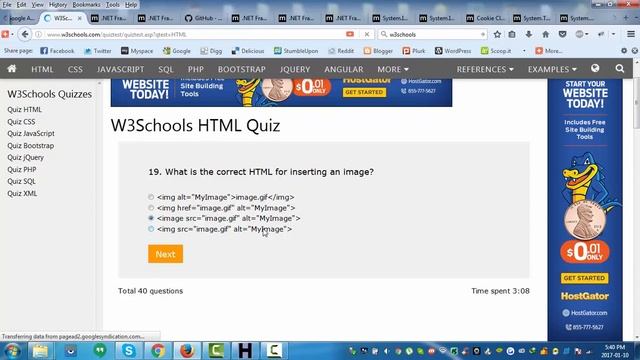 W3Schools HTML Quiz Walkthrough