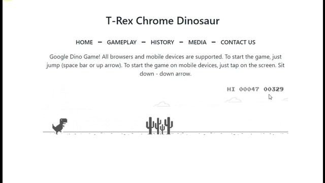 Chrome Dino Game 10 Hours