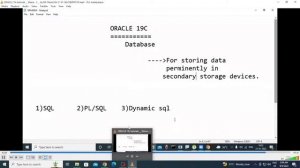 ORACLE 19c tutorials  by Mr. Murali Sir