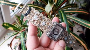 Браслет на часы.  Макраме.