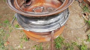 Казанница. Печь для казана, самодельная.