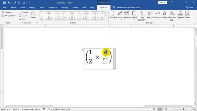 Microsoft Word တင သငခ Equation ရနည