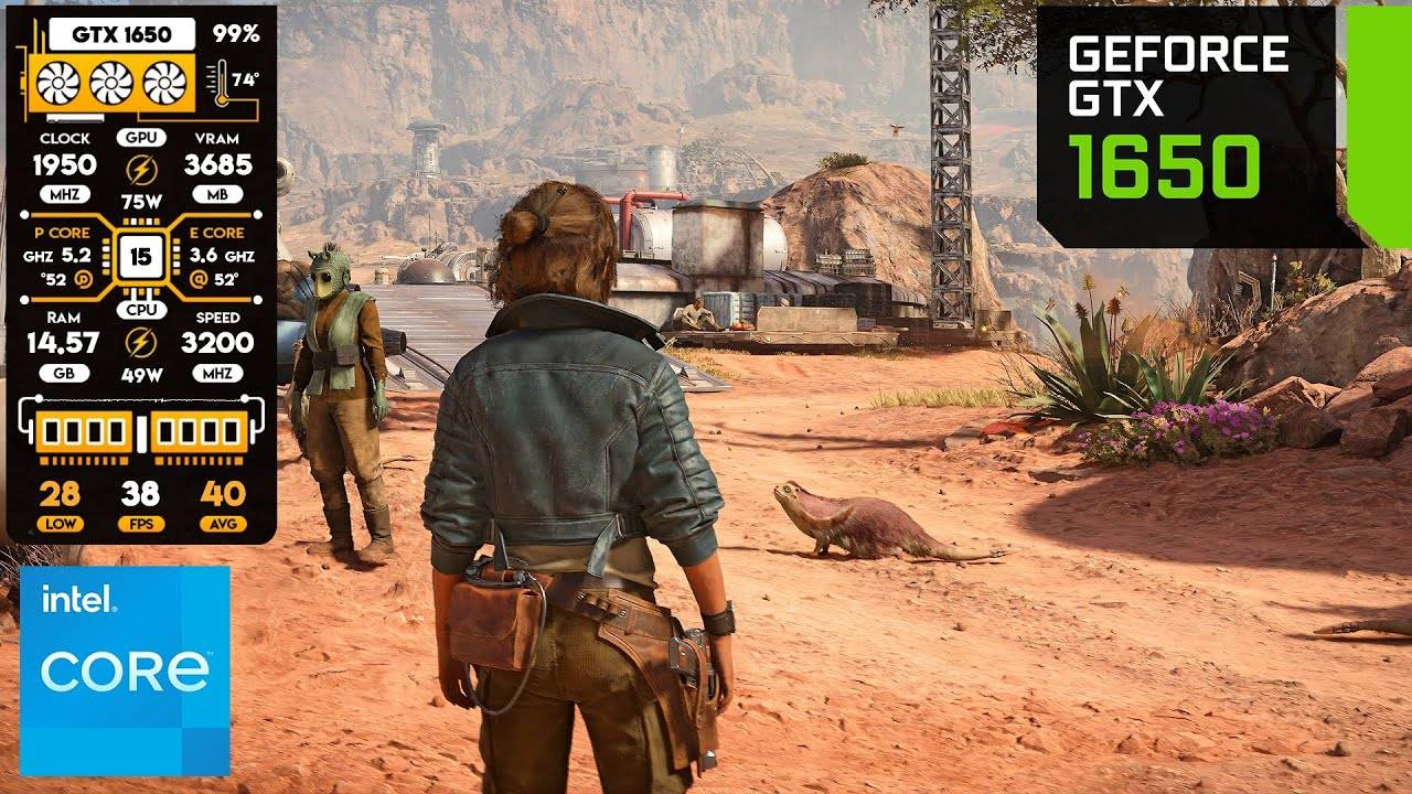 Star Wars Outlaws | Бенчмарк | GTX 1650 | Intel i5 13600K | 1080p | FSR, Frame Generation смотреть онлайн