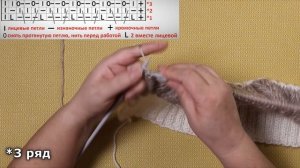 Шапка КОЛОСОК. Вытянутые петли