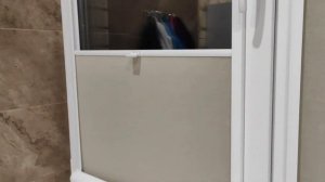 Рулонные шторы Снизу Вверх  Без сверления рамы, система Уни 2 пружина  Ткань Лен бежевый  от компан