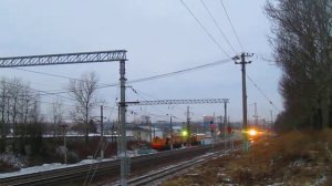 Электропоезд ЭД4М-0452 Экспресс-ЦППК пергон Нара-Бекасово(станция Нара)05.12.2014