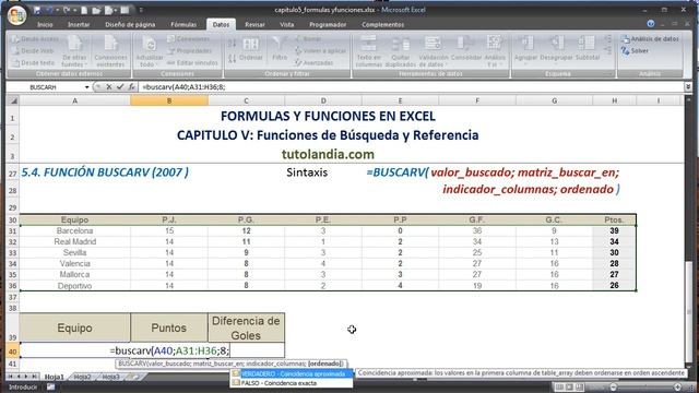 5.4 Función Buscarv: Fórmulas y Funciones en Excel смотреть онлайн