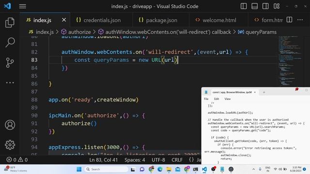 Electron.js Google OAuth2 Example to Upload Files to Drive in Node.js & Express Using Multer смотреть онлайн