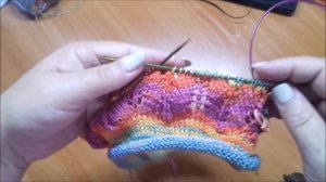Мастер-класс -Юбочка спицами на девочку, узор "Миссони"  (зигзаг)-2 часть