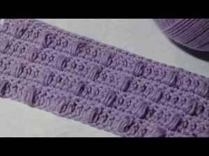 Крутой узор крючком из пышных столбиков | Вяжем вместе