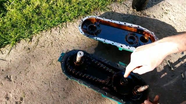 Вскрытие редуктора культиватор Крот