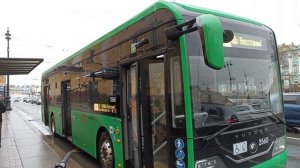 Новый электробус YUTONG по маршруту №7 на дорогах Санкт-Петербурга