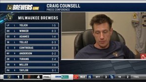 Brewers manager Craig Counsell reacts after ejection vs. Giants