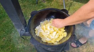 Мясо По-Французски в Казане на Костре ENG SUB