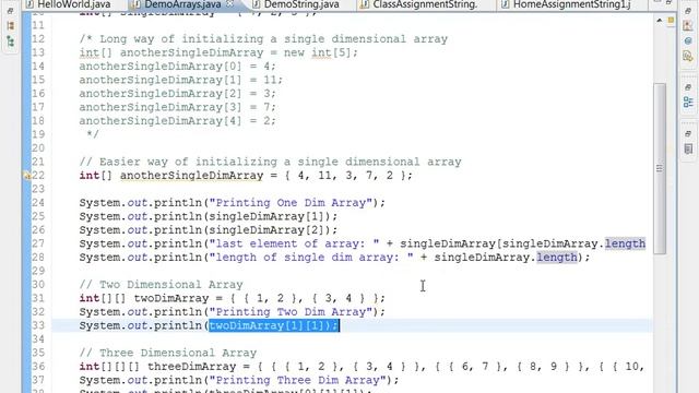 java arrays смотреть онлайн