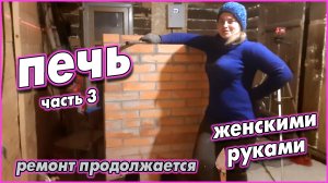 #101   Курочки. Котики. Кладка печи часть 3я   30.01.2022