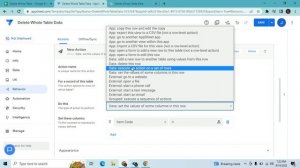 Delete Whole Table in One Click AppSheet