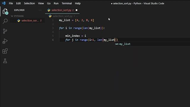 How to code a Selection Sort in Python