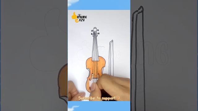 How to Draw a Violin | Easy Drawing Tutorial for Kids | Drawing Eazy | Short