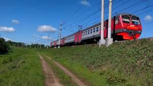 Железная дорога. Электричка ЭД4М-0125 №6004 Александров-Ярославль.