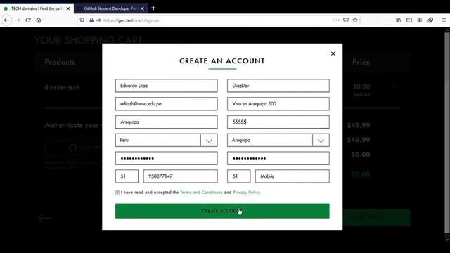 ¡CONSIGUE TU DOMINIO .TECH GRATIS CON GITHUB EDUCATION PACK! смотреть онлайн