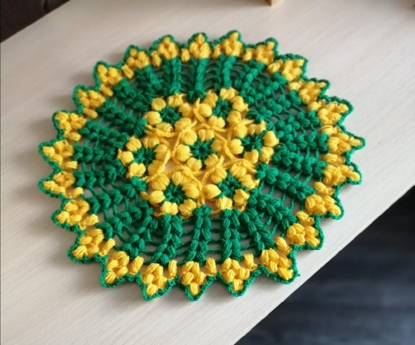 Салфетка цветочная поляна! крючком!. смотреть онлайн