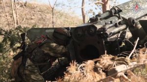 Боевая работа артиллерийских подразделений ЦВО по позициям противника