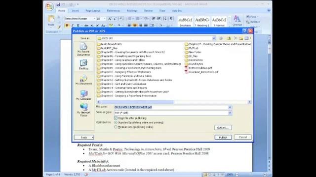 How to Save a Document as a PDF File in Word 2007 смотреть онлайн