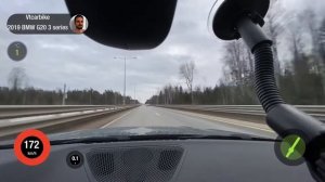 Разгон bmw 320d rwd g20 задний привод 100-200 за 31,5 сек