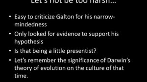 Francis Galton: Intelligence & Eugenics