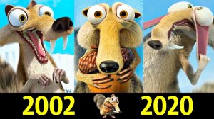Скрэт - Эволюция (2002 - 2020) ! Все Появления Саблезубой Белки !