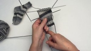 Детские носки спицами. Длина ступни ~ 13см. #вязание #knitting