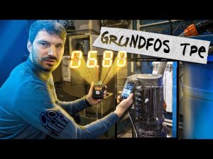 Насос GRUNDFOS TPE | Процесс испытания насоса после сервисного обслуживания.