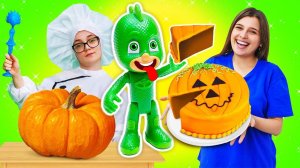 Тыквенный пирог для привидений —  ХЭЛЛОУИН  и Герои в масках — Видео для детей про игрушки
