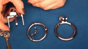 Modular Chastity Device with a S-hook for uncircumcised man