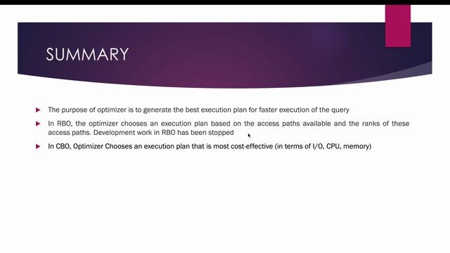 Oracle SQL Performance Tuning Day 16 - Optimizer - Summary