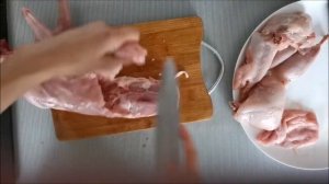 Как разделать кролика! Разделка целого кролика на кусочки