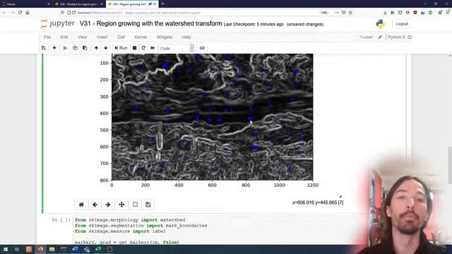Image processing (31) | Image Segmentation | Watershed transform смотреть онлайн