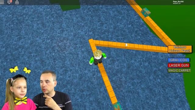 БЕЗУМНЫЙ ПАРКУР в ROBLOX Escape McDonalds Obby #2! ОГОНЬ Дочь и Папа что общего Приключения Роблокс смотреть онлайн