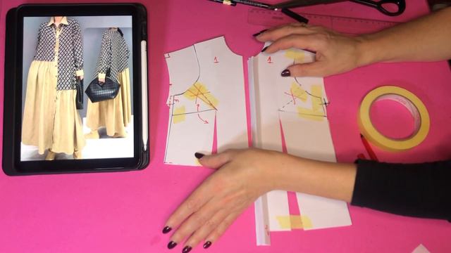 Моделирование платья , расширенного за счет вытачек с разноуровневой оборкой смотреть онлайн