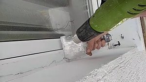 Пленка.Как легко снять старую пленку с пластиковых окон.