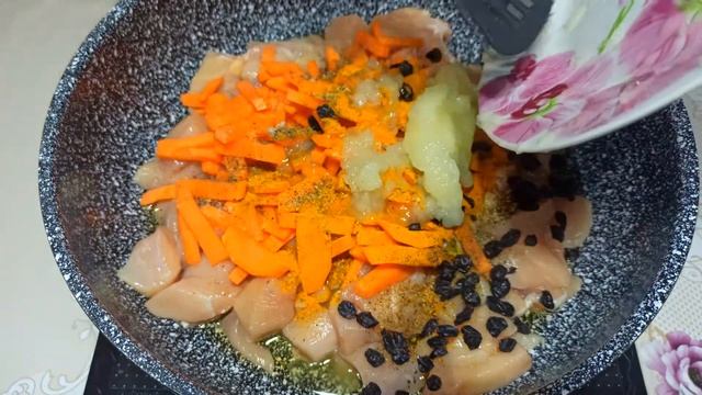 Вкусный рассыпчатый плов с курицей. Плов за 30 минут