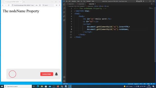 The nodeName Property JavaScript | The nodeValue Property