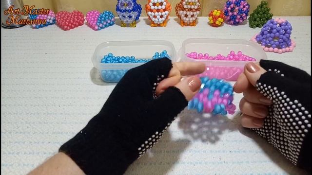 Пасхальная корзинка из бусин - мастер-класс
