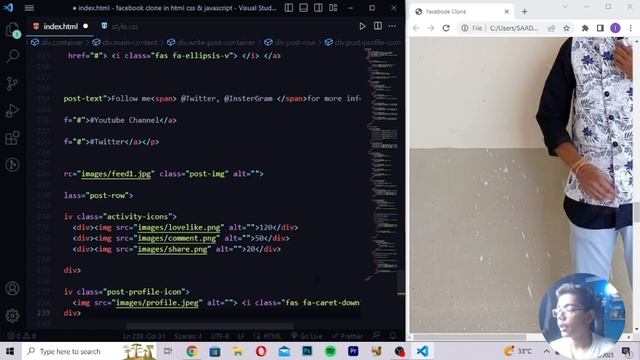 ? Build a Facebook Clone with HTML CSS & JAVASCRIPT for Beginners!