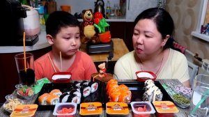 Мукбанг РОЛЛЫ, СУШИ! Нашли идеальную доставку! / MUKBANG SUSHI ROLLS